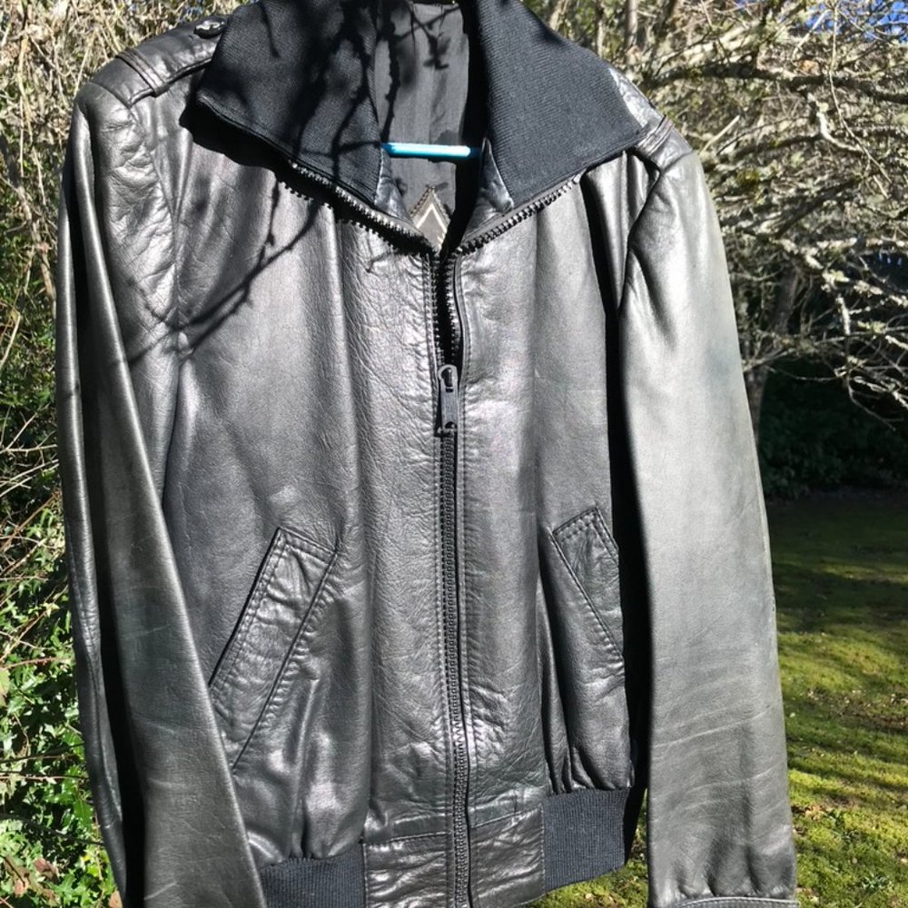 EU50 Ericson of Sweden Charcoal Leather Jacket